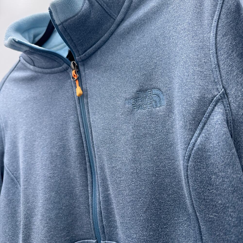 The North Face‎ Full Zip Fleece Jacket Womens Large Blue Softshell Outdoor